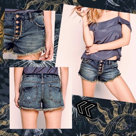 FP ✨NWOT Runaway Low-Rise Button-Fly Cutoff Shorts - Picture 6 of 13